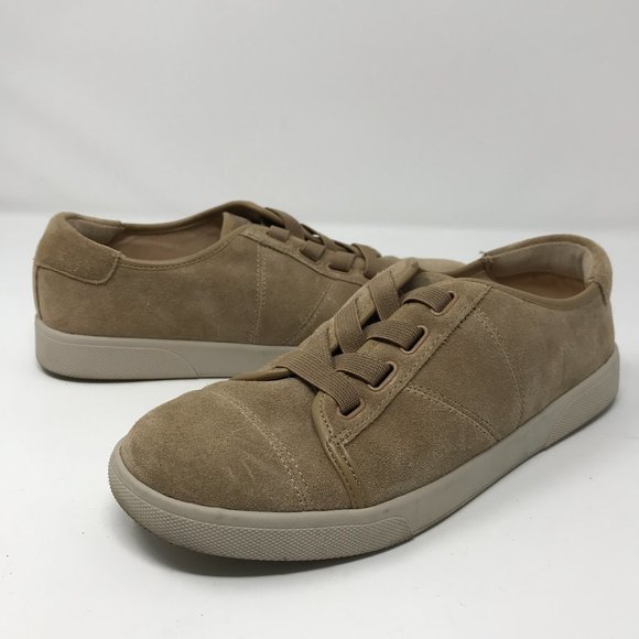 Vionic Jean Tan Suede Comfort Slip On Elastic Walking Sneakers Low Womens 6 - Picture 1 of 5
